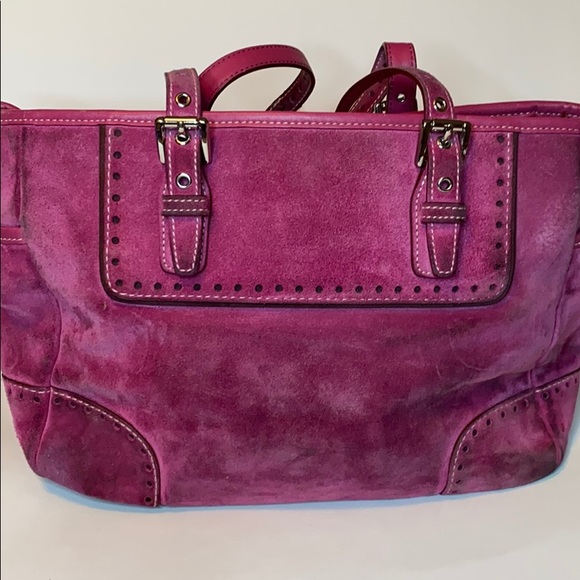 Coach pink suede bag - Picture 8 of 15